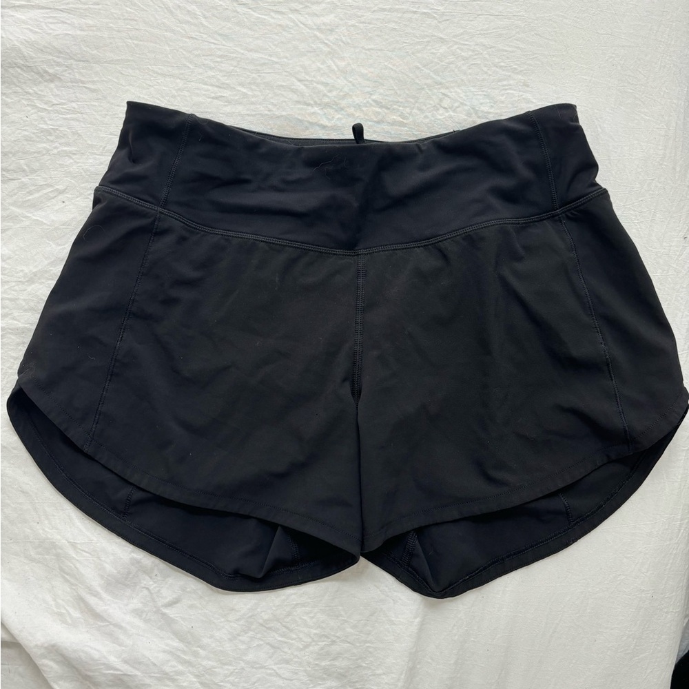 Lululemon speed up shorts black size 4